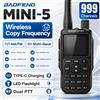 BAOFENG Radio Portatile Ultra Sottile BAOFENG MINI5 VHF/UHF, Banda Aerea, Lunga Portata, Ricaricabile, Walkie Talkie Civile per Comunicazione Bidirezionale