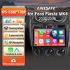 AWESAFE Radio Wireless CarPlay Android per Ford Fiesta MK5 2002-2008 con Navigazione GPS, Bluetooth, WiFi, Avvio Rapido, DSP, FM, Plug & Play