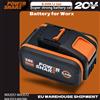 Ddadache Batteria originale Worx 20V WA3551 WA3553 WX176 WX550 WX386 WXINO 3 WXGAIN WX800 WU268 20V 8.0Ah Spedizione dalla Francia
