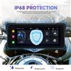 Podofo, schermo da 8,1 pollici per cruscotto moto, con Carplay wireless, Android Auto, lettore multimediale intelligente per moto, impermeabile IP68, equalizzatore audio, supporto Bluetooth e Airplay,