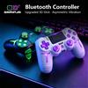 GAMINJA RGB Controller di gioco Bluetooth con luce LED Gamepad wireless per console PS4 PS3 Computer PC Giroscopio a 6 assi Doppia vibrazione