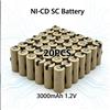 Kedanone Batteria ricaricabile Ni-Cd Sub C 1,2V 3000mAh con linguetta, celle NiCd SC per trapano avvitatore senza fili, utensili elettrici, torcia, kit batteria fai-da-te, disponibile in magazzino UE