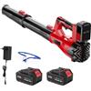 NONE Soffiatore a batteria 21V per foglie, 500W, soffiatore elettrico da giardino, 30000 giri/min, 6 velocità, soffiatore a velocità variabile alimentato a batteria per la rimozione della polvere dal