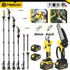 MELLWIN Set di attrezzi da giardinaggio con motosega a catena da 6 pollici e cesoie da potatura da 30 mm, con asta telescopica 3 in 1 e motore brushless, compatibile con batteria Makita 18V
