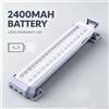 NUOYING Lampada LED di emergenza portatile e ricaricabile, 2400mAh, 48 LED, lampada di riserva da parete, attivazione automatica per interruzioni di corrente in casa, illuminazione interna.