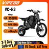 VIPCOO Moto elettrica da fuoristrada 3500W 48V 23Ah, e-bike con pneumatici larghi e sospensioni ad azoto, moto elettrica ad alte prestazioni per adolescenti e adulti, moto da trail per avventure all'aperto,