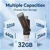 HEYGATE Chiavetta USB 3.2 e Type-C con doppia funzionalità OTG, velocità di trasferimento dati di 150 MB/s, disponibile in versioni da 64 GB, 128 GB e 256 GB, ideale per lo storage di smartphone Android e