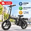 NONE Mini Bicicletta Elettrica Pieghevole per Viaggi in Città, Motore Brushless 250W, Batteria al Litio 36V 10.4Ah, Design Leggero e Portatile