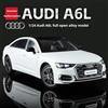 Modellino Auto Audi A6L in Scala 1/24, Giocattolo per Bambini, Regalo per Ragazzi, Ornamento Sedan con Luci e Suoni, Decorazione da Collezione
