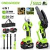 ONEVAN ONEGREEN, attrezzo multifunzione 4 in 1 con asta telescopica da 6 pollici, motosega elettrica, cesoia per potatura di rami alti, forbici da giardinaggio, utensile elettrico per batterie Makita da 18