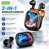 NONE 1-2 auricolari Bluetooth wireless con traduzione intelligente basata su IA per oltre 150 lingue. Dotato di display HD, microfono per chiamate nitide e audio di alta qualità - ideale per il lavoro