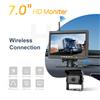 podofo Monitor per auto Podofo 7 IPS con telecamera posteriore wireless, visione notturna, telecamera di parcheggio e retromarcia AHD per camper, camion e rimorchi