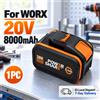 NONE Batteria di ricambio da 20V e 8000mAh per utensili elettrici WORX WX390, disponibile in diverse varianti: 1, 2, 3 o 4 batterie, caricabatterie separato, tecnologia agli ioni di litio.