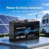 MINNAAOO Batteria LiFePO4 a ciclo profondo 12,8V 50Ah con BMS intelligente integrato, batteria al litio ferro fosfato per solare, camper, nautica, campeggio all'aperto