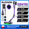 NONE Aspirapolvere senza fili Blossom DSV112, 55 kPa, 600 W, autonomia fino a 65 minuti, schermo touchscreen intelligente, 180. ° Aspirapolvere a bastone pieghevole, con contenitore per la polvere da 1,5
