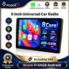 Podofo Autoradio Android 4+64GB 9'' Schermo Touch IPS HD 8 Core Qualcomm 4GB+64GB Navigazione GPS WiFi Bluetooth DSP FM USB Lettore Multimediale CarPlay Wireless Android Auto