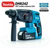 Makita Trapano a percussione rotante Makita DHR242 18V con batteria Makita 6.0Ah, 24mm SDS-Plus, 3 modalità, 2.0J di impatto, utensile elettrico professionale per calcestruzzo, magazzino UE