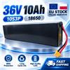 RYOBI Batteria ricaricabile 36V 10Ah 10000mAh 10S3P 500W per KUGOO S1 S2 S3 e monopattino elettrico, celle 18650 Li-ion con BMS integrato, alta capacità e lunga durata, spedizione rapida dal magazzino UE in