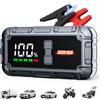 NONE Avviatore di emergenza per auto, 7000A di corrente di picco, dispositivo portatile per l'avviamento di emergenza di batterie per auto, camion e SUV a 12V, compatibile con motori a benzina fino a 10.0L