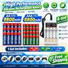 NONE Batteria ricaricabile Dolidada 1,5 V, modello AA da 9800 mAh e modello AAA da 8800 mAh, ideale per giocattoli telecomandati e torce elettriche.