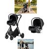 Reenborn Passeggino 3 in 1, passeggino per bambini, carrozzina multifunzionale, leggera, portatile, pieghevole, passeggino da viaggio, carrozzina per neonati, passeggino a spinta manuale, carrello a quattro
