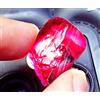 harshj_0 30.80 CT Naturale Insanguinato Rosso Rubino Grezzo Certificato Loose Gemma Con