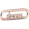 Pandora ME Styling Wort-Link Believe mit 14 Karat rosévergoldeter Metalllegierung