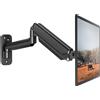 Selius Supporto a parete per monitor, braccio articolato per monitor PC da 13-32 pollici, regolabile e salvaspazio