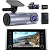 Selius Adattatore wireless CarPlay e Android Auto con dashcam 2K, anteriore e posteriore