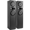 Merkloos Diffusori a colonna - Set di diffusori da pavimento HiFi - 400 W - 3 vie - 8 Ohm - Nero