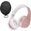 Merkloos Cuffie over-ear wireless - Bluetooth - Pieghevoli - Oro rosa - Con microfono e radio FM