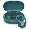 Merkloos Auricolari sportivi wireless Bluetooth - IP55 resistenti a sudore e polvere - Blu verde - Intraurali con ganci ergonomici - Per corsa, fitness e palestra