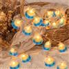 ALEGRE Catena luminosa con 10 LED a forma di conchiglie, 1,5 m, decorazione | Ghirlanda luminosa con conchiglie blu, per interni, lampada per cameretta dei bambini, matrimonio, giardino, bagno