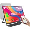 MAGICRAVEN 15,6 Monitor Portatile Wireless con Batteria 8000 mAh, 1080P HDR 125% sRGB | Schermo Portatile con Tastiera Bluetooth e Borsa da Trasporto, per Laptop/Phone/PS4/5/X-BO/Swi-tch,Supporto AirPlay/Miracast