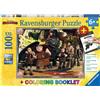 Ravensburger Spielverlag Puzzle Ravensburger da 100 pezzi XXL Hiccup e i suoi amici con libro da colorare