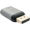 SYSTEM-S Adattatore USB 3.1 tipo C femmina a DisplayPort DP maschio Cavo 4k HDTV grigio