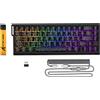 Merkloos Tastiera da gioco wireless magnetica - 66 tasti - Nera - Con retroilluminazione RGB - Switch Hall Effect