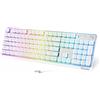 Merkloos Tastiera wireless - 104 tasti - RGB - Tastierino numerico - Alluminio - Bianca