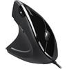 Merkloos Mouse verticale ergonomico - per mancini - 1000/1600 DPI - 6 pulsanti - Nero