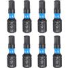QUARKZMAN 8Pz H3/16 SAE Inserti per Avvitatore Esagonale 1/4 Gambo Esagonale 25mm/1 Lunghezza S2 in Acciaio Punte per Cacciavite Magnetico per Trapano Industriali