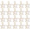QUARKZMAN 30Pz Ciondoli A Forma Di Stella Marina 17x14mm Bianco | Mini Ciondoli Placcati In Oro, Fai Da Te Per Bigiotteria Bracciali Collane Orecchini Portachiavi Artigianato