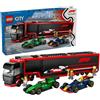 LEGO CITY 60445 F1 - Camion con Auto F1 RB20 & AMR24