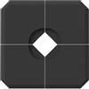 Outsunny Base per Ombrellone a Braccio Riempibile 4 Pezzi 100x100cm Nero | Basamento con Acqua o Sabbia, per Basi a Croce
