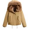 Woorlich WOOLRICH BEST COTTON FAUX FUR SHORT, GOLD KHAKI