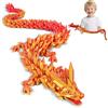 Merrwon Drago stampato in 3D Merrwon, 60 cm, giocattolo con occhi, figure realistiche e misteriose di draghi, articolazioni flessibili, decorazione di draghi con cristalli, piccoli regali di Pasqua per bambini - Drago mistico