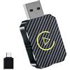 Selius Adattatore CarPlay wireless e dongle Android Auto con semplice connessione Bluetooth e USB