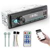 Selius Autoradio 1-DIN con Bluetooth 5.0, sintonizzatore FM/AM RDS, porta USB, ingresso AUX e display a 7 colori