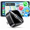 Selius Adattatore wireless CarPlay 4-in-1, per passare al funzionamento wireless con AirPlay e Miracast, con porte USB A/C