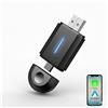 Selius Adattatore CarPlay wireless e dongle di rete 2-in-1, con Bluetooth 5.0 e Wi-Fi a doppia banda