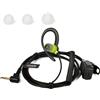 Selius Auricolare portatile leggero con connettore a 1 pin da 2,5 mm, dotato di microfono e pulsante PTT (Push-to-Talk)